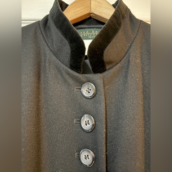 Harve Benard Classic Black Coat Velvet Trim Victorian Titanic Rose Dewitt - Picture 5 of 6